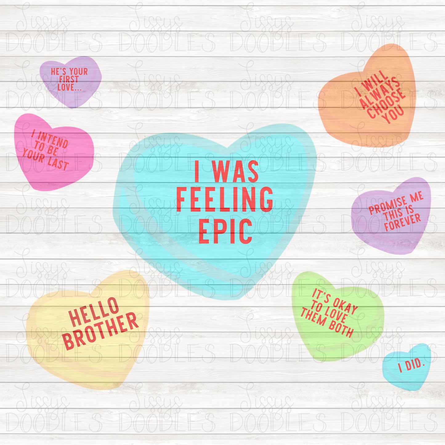 Candy hearts BUNDLE PNG Download