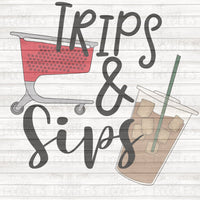Trips & sips PNG Download
