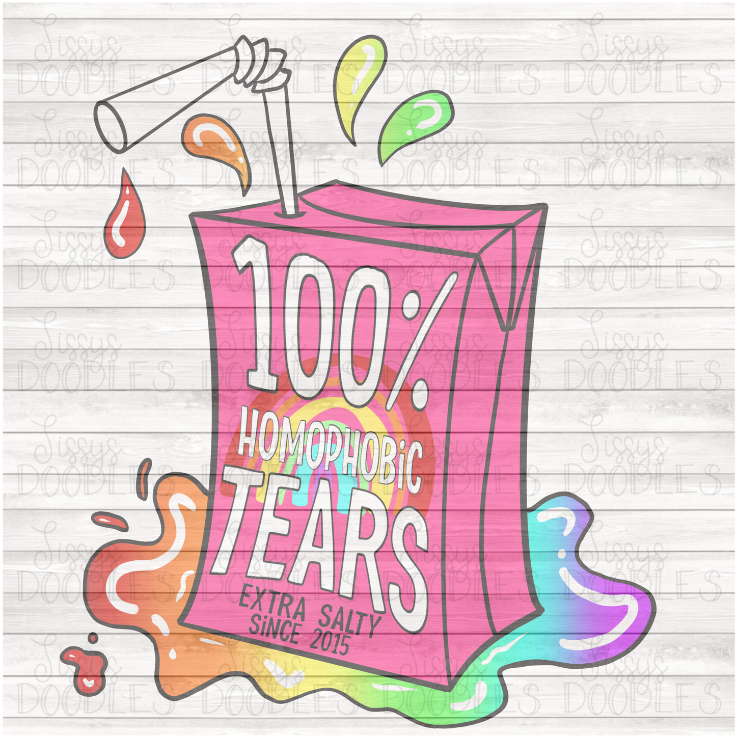 100% Homophobic Tears PNG Download