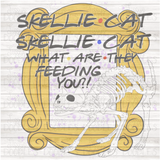 Skellie Cat What are they feeding you? PNG Download