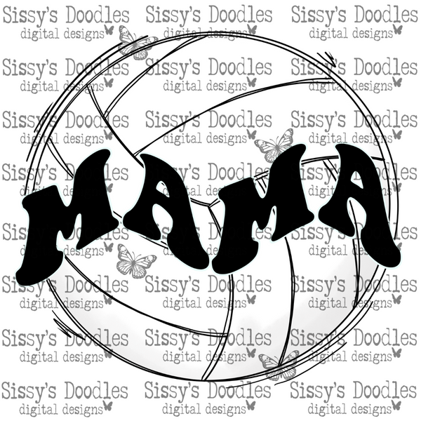 Volleyball Mama PNG Download