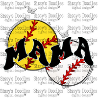 Baseball & Softball Mama PNG Download