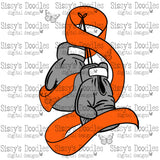 Orange Boxing Gloves PNG Download