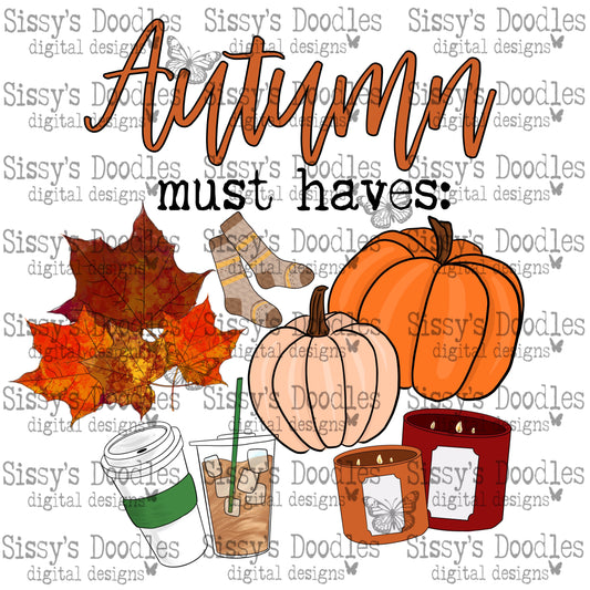 Autumn Must Haves PNG Download