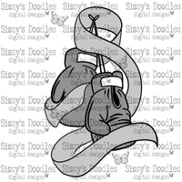 Grey Boxing Gloves PNG Download