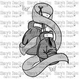Grey Boxing Gloves PNG Download