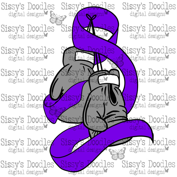 Purple Boxing Gloves PNG Download