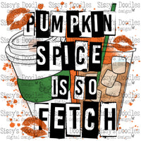 Pumpkin Spice is so Fetch PNG Download
