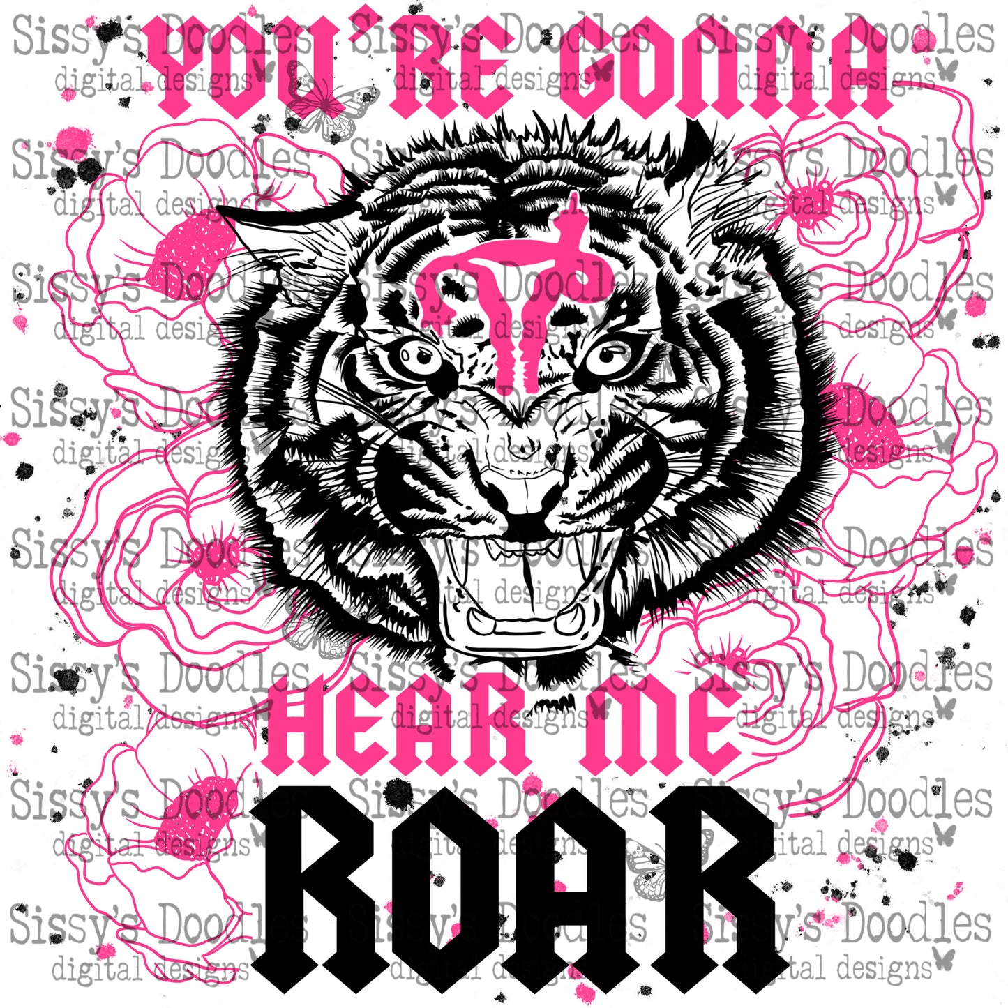 You’re gonna hear me roar MIDDLE FINGER PNG Download