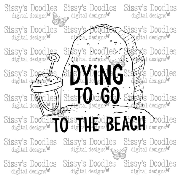Dying to go to the beach PNG DOWNLOAD