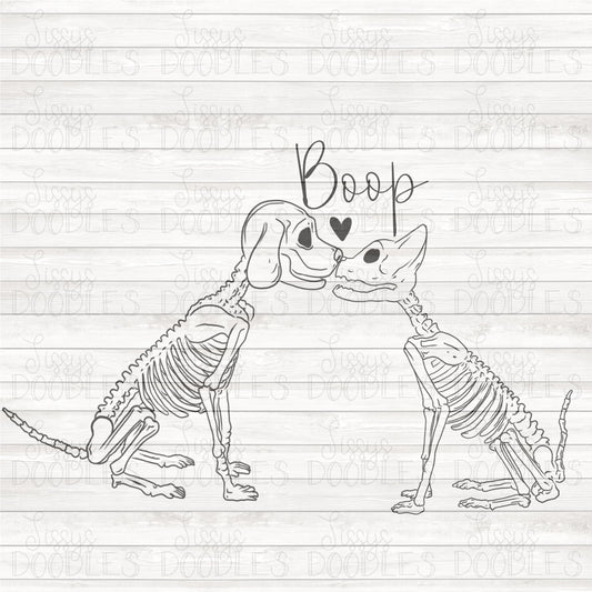 Boop Skellie Dog and Cat PNG Download