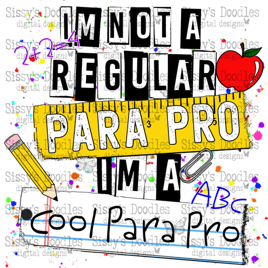 I’m not a regular para pro, I’m a cool para pro PNG Download