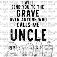 I will send you to the grave PNG Download
